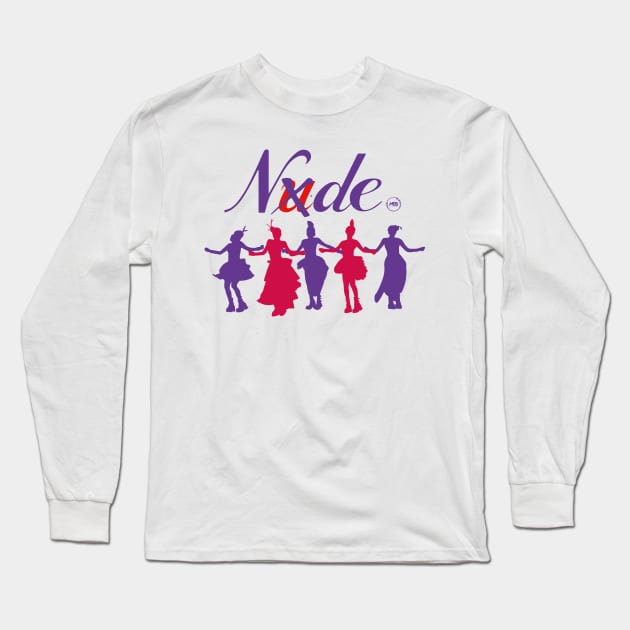 Silhouette of the dance of the group (G)idle in the nxde era Long Sleeve T-Shirt by MBSdesing 